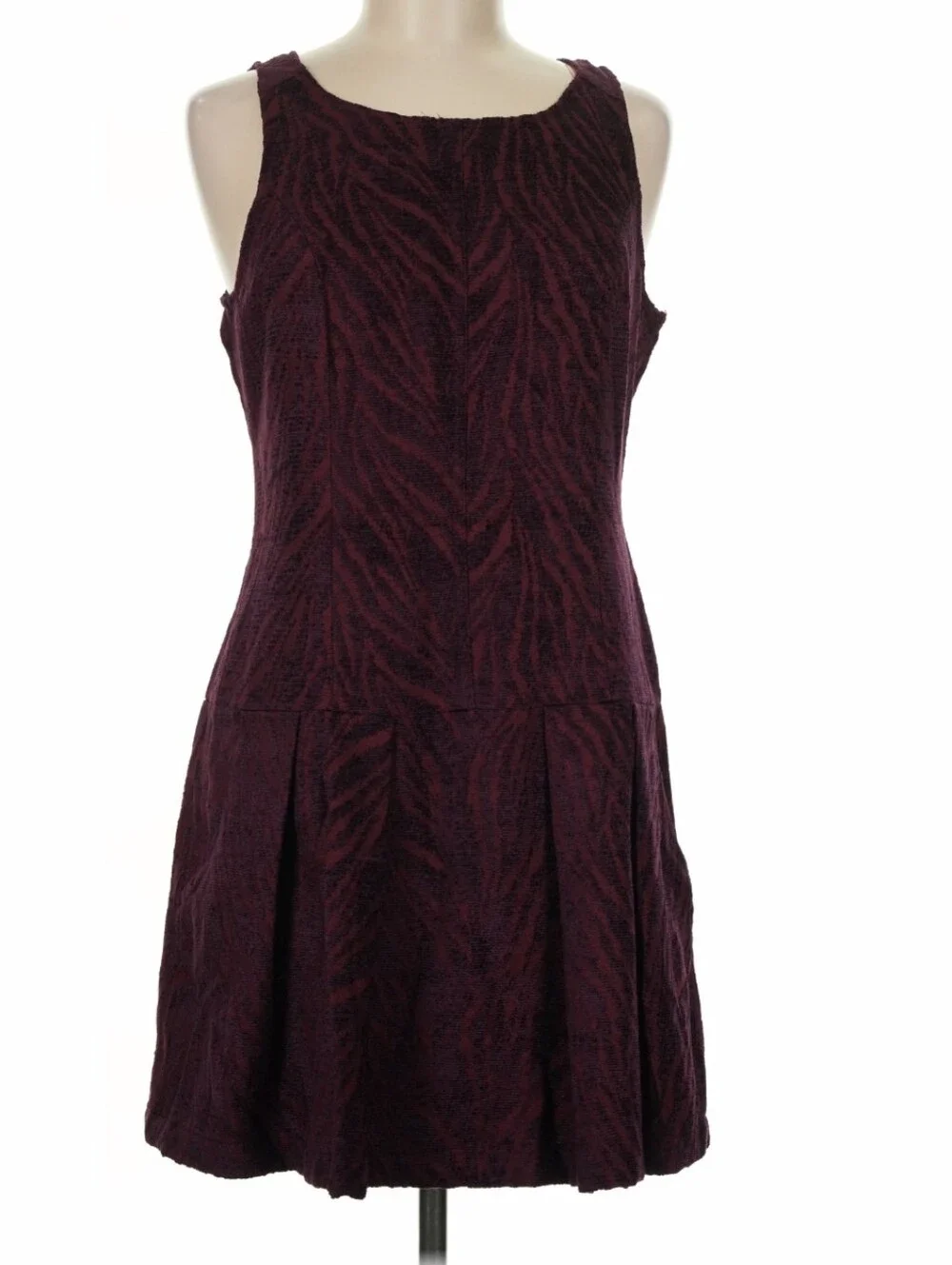 Free People Size 8 Mulberry Combo Burgundy Sleeveless Cocktail Dress NWT $128